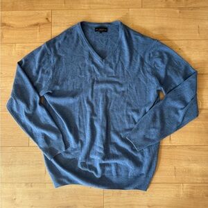 Emi Maglia Italy Men’s Blue Wool Cashmere V-Neck Sweater XL Excellent Condition